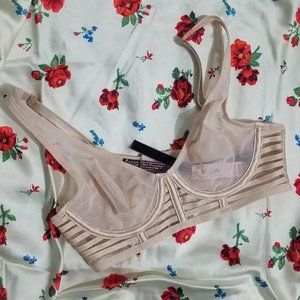NWT LIGHT BEIGE UNLINED MESH BRA